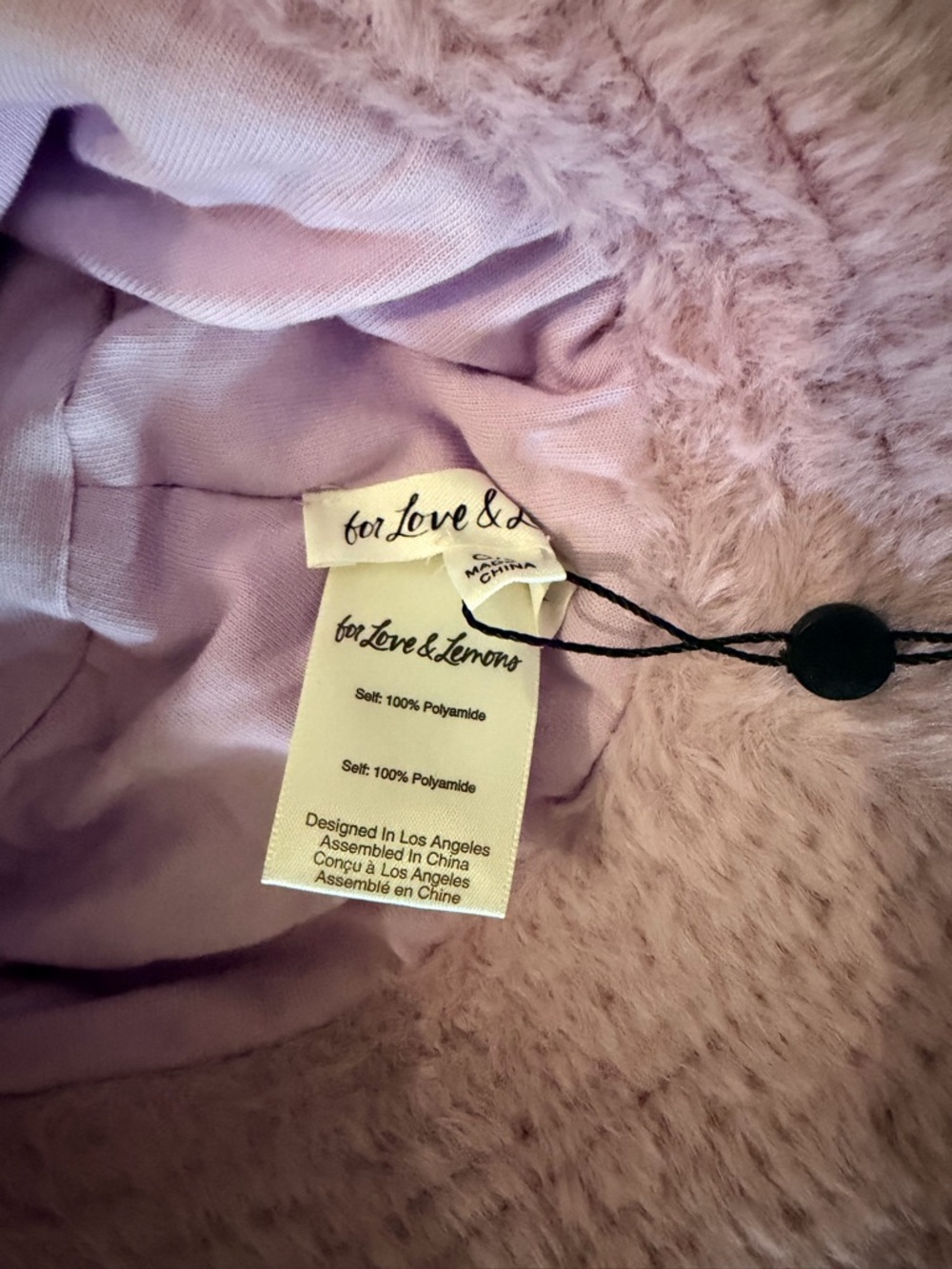 For Love And Lemons Women’s Plush Bucket Hat - Pastel Pink - Picture 2 of 2